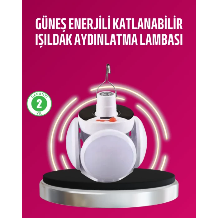 ieg™ Solar Ve Usb Şarjlı Su Geçirmez Katlanabilir Led Lamba