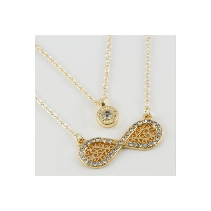 ieg™ Sonsuzluk Figürlü Yeni Sezon İkili Kolye