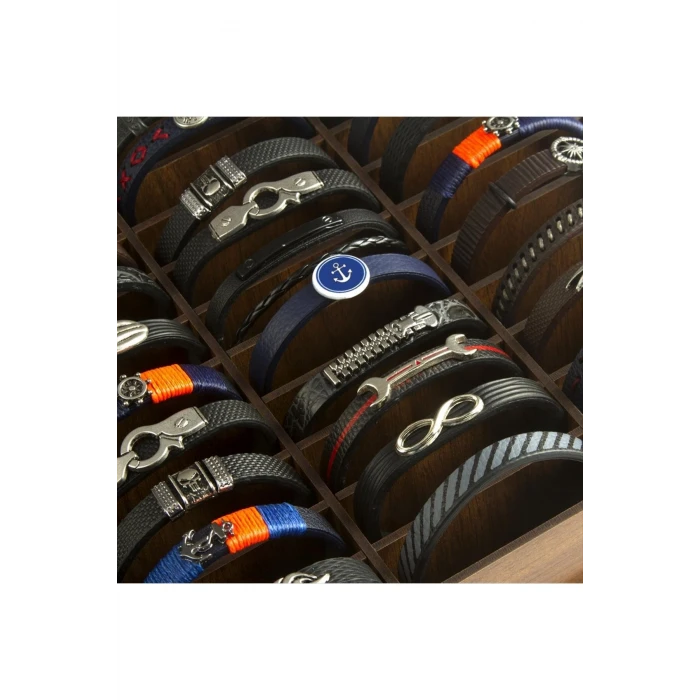 ieg™ Standlı Kaliteli Suni Deri Toptan Bileklik 40 Adet