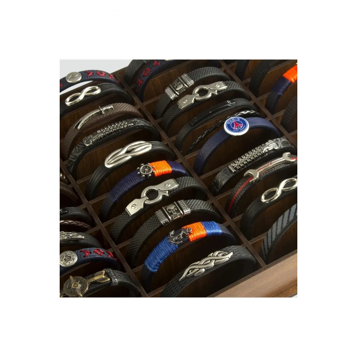 ieg™ Standlı Kaliteli Suni Deri Toptan Bileklik 40 Adet