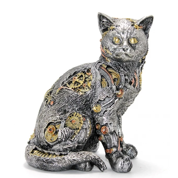 ieg™ Steampunk Polyester Kedi Figürü Model 1