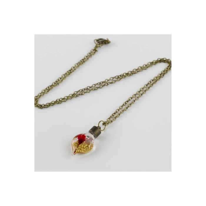 ieg™ Sulu Çiçek Fanus Canlı Kolye