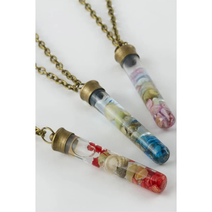 ieg™ Sulu Çiçek Fanus Canlı Kolye