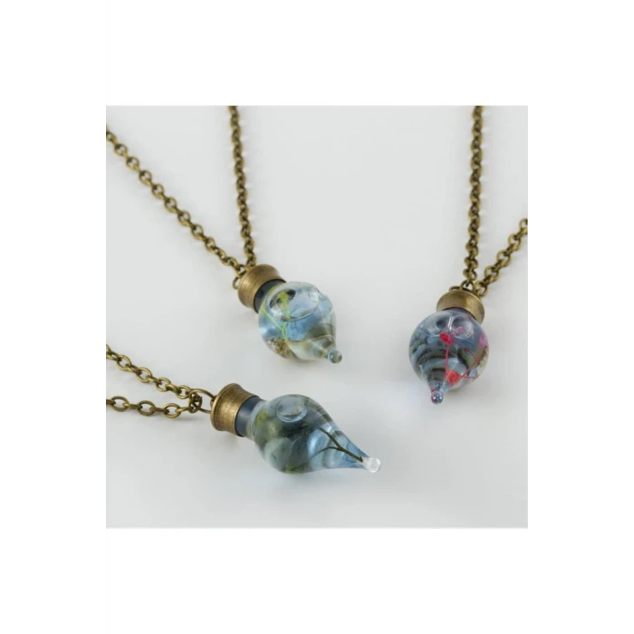 ieg™ Sulu Çiçek Fanus Canlı Kolye