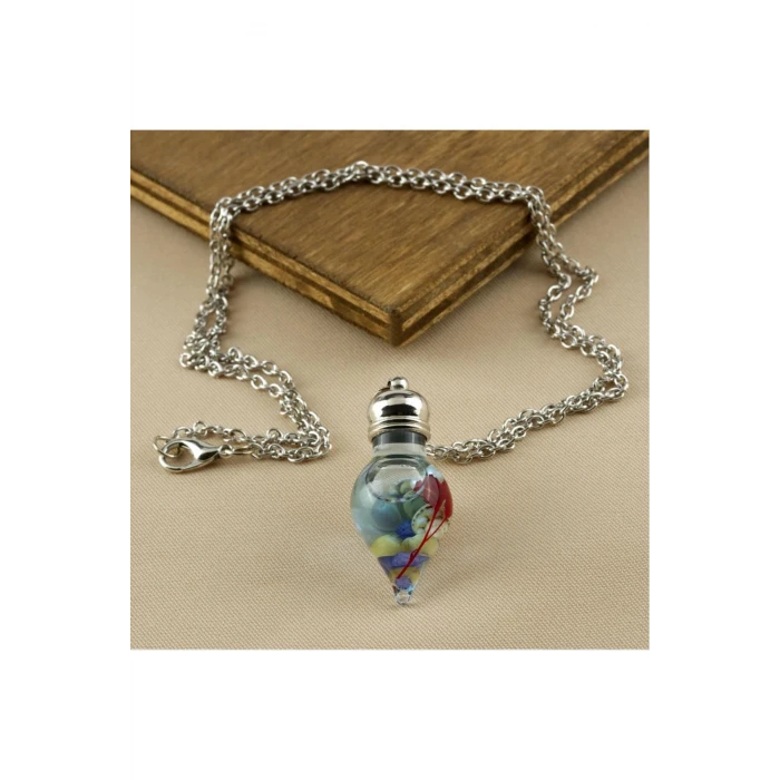 ieg™ Sulu Çiçek Fanus Canlı Kolye