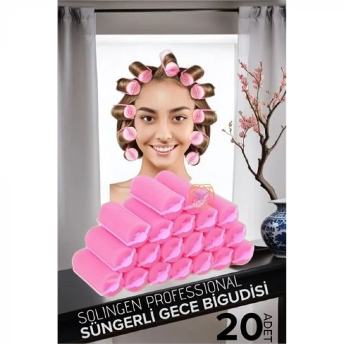 retroieg™ Süngerli Gece Bigudisi 3 cm 20 Adet Solingen Professional