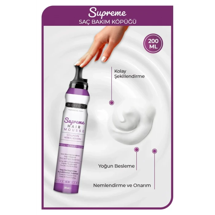 ieg™ Supreme Saç Köpük 200 ML - Nemlendirme - mrfs