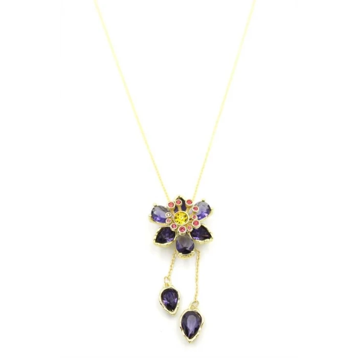 ieg™ Swr Çiçek Kolye - Mor