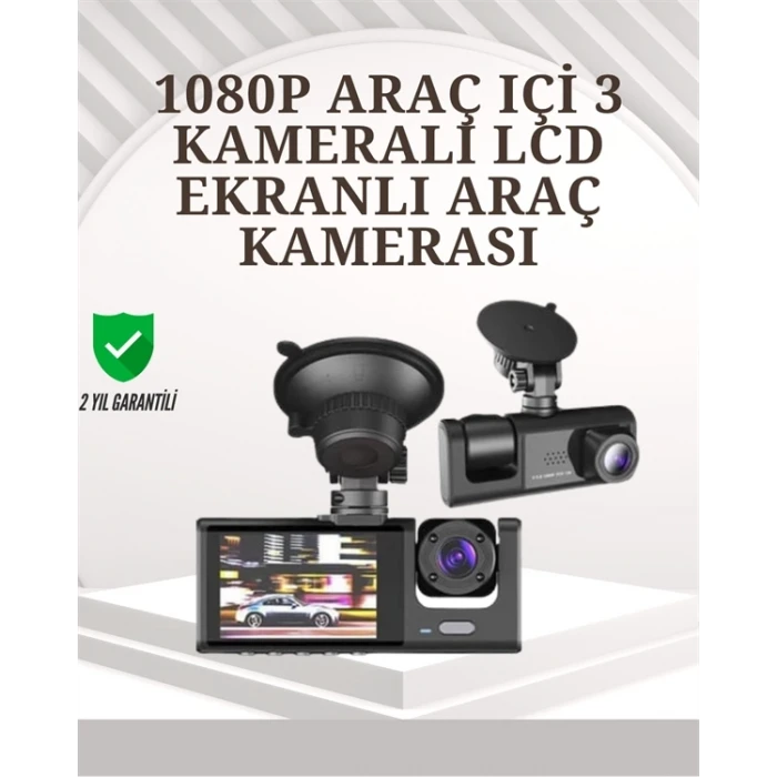 ieg™ TA-01 1080P Ön 720P Arka ve İç Kamera Sistemli DVR