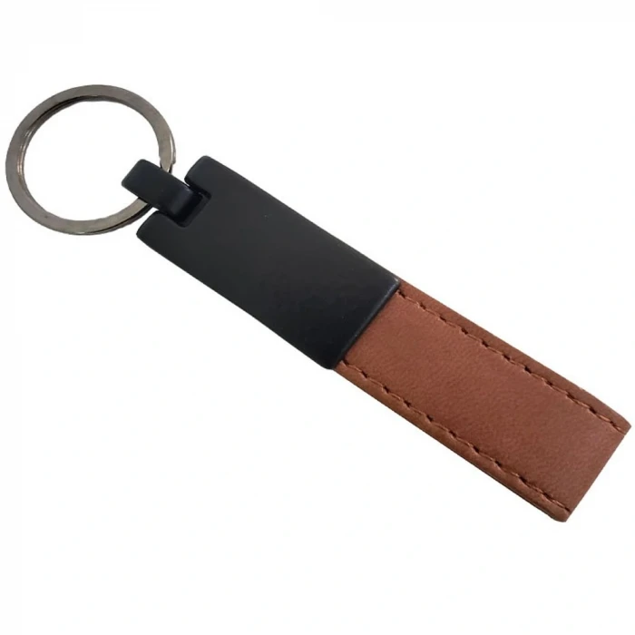 ieg™ Taba Renk Deri Metal Anahtarlık