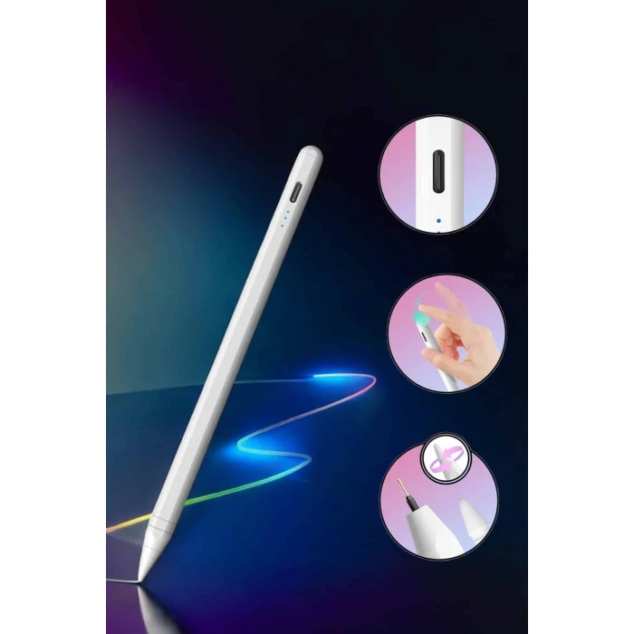 ieg™ Tablet Kalemi Stylus Pen Dokunmatik Kalem Android Ve İOS Uyumlu Şarjlı