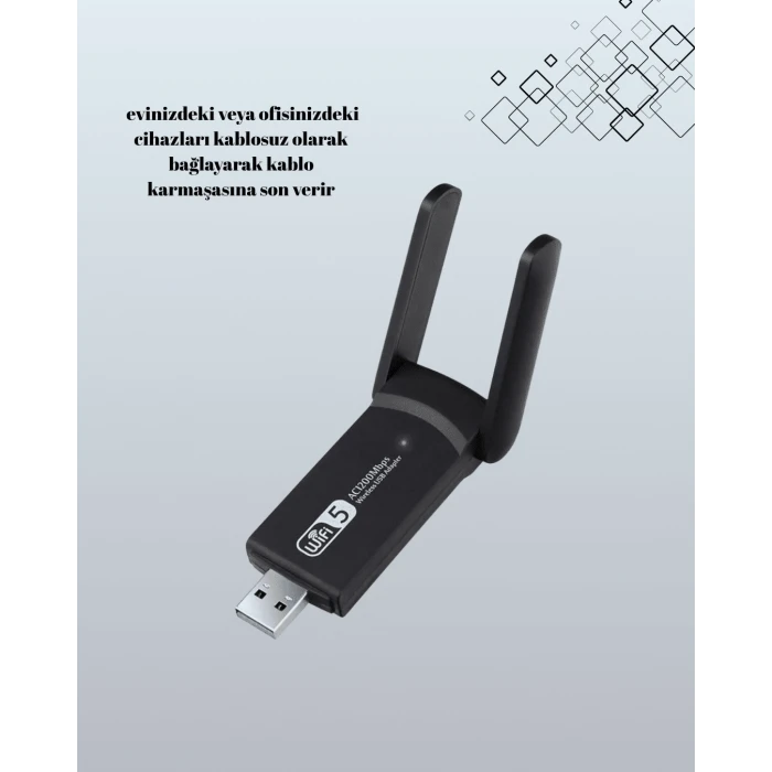 ieg™ Tak-Çalıştır Özellikli Çift Bant WiFi Adaptör – 1200 Mbps