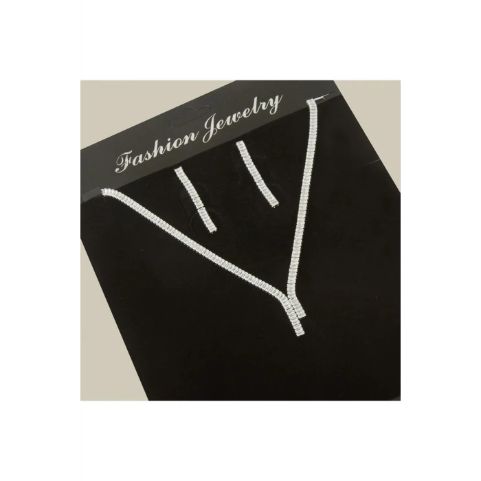 ieg™ Tamtur Baget Taşlı Lüks Set Kolye 4 mm