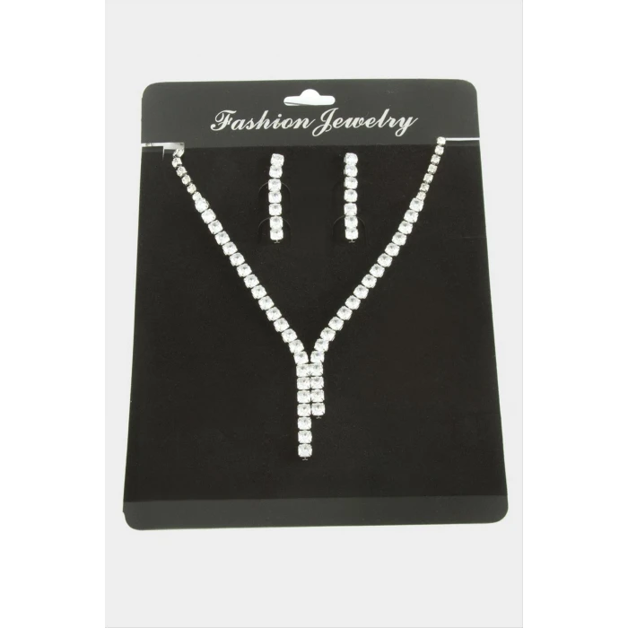 ieg™ Tamtur Zirkon Taşlı Lüks Set Kolye 5 mm