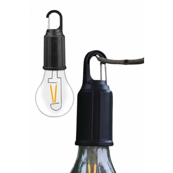 ieg™ Taşınabilir Şarjlı Led Ampul Askılı Lamba Kamp Bahçe Lambası