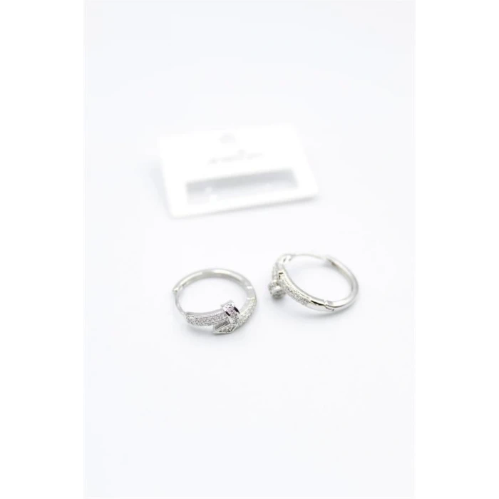 ieg™ Taşlı Çivi Küpe - Gümüş