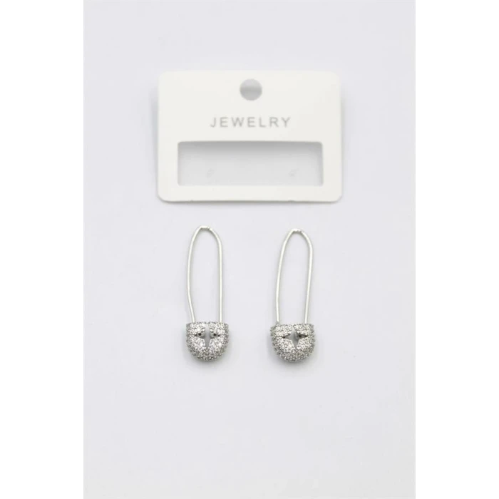 İEG Taşlı Filkete Küpe - Gümüş