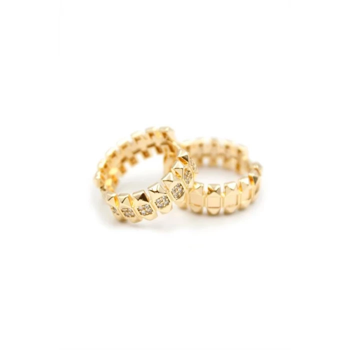 ieg™ Taşlı Halka Küpe - Altın