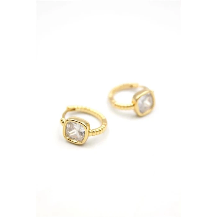 ieg™ Taşlı Halka Küpe - Altın