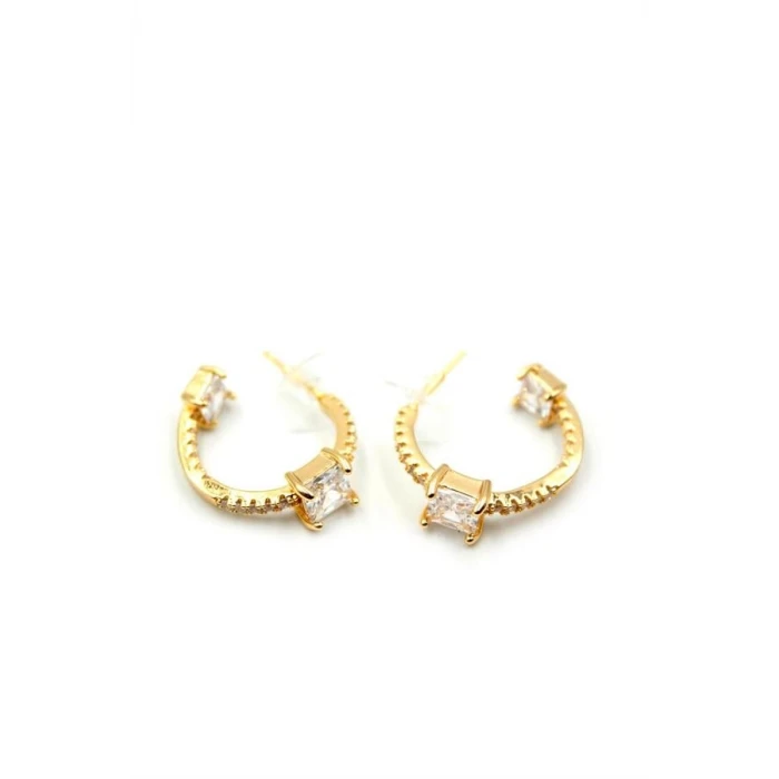 ieg™ Taşlı Halka Küpe - Altın