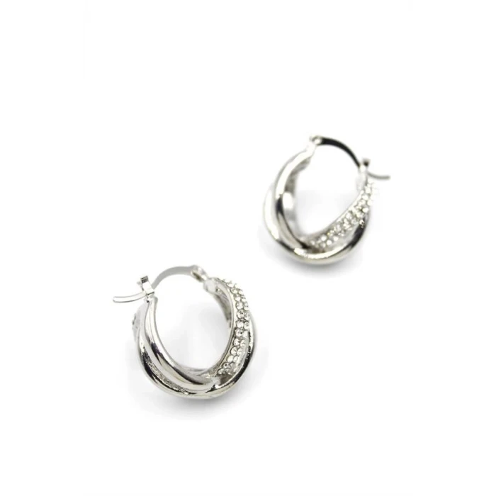 ieg™ Taşlı Halka Küpe - Gümüş