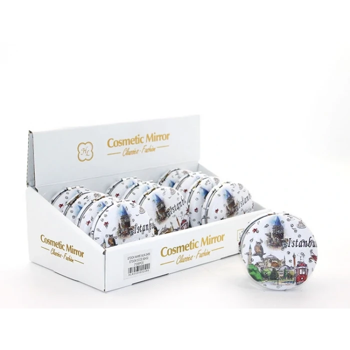 ieg™ Taşlı İstanbul Tasarımı El Aynası Kalın Model 8