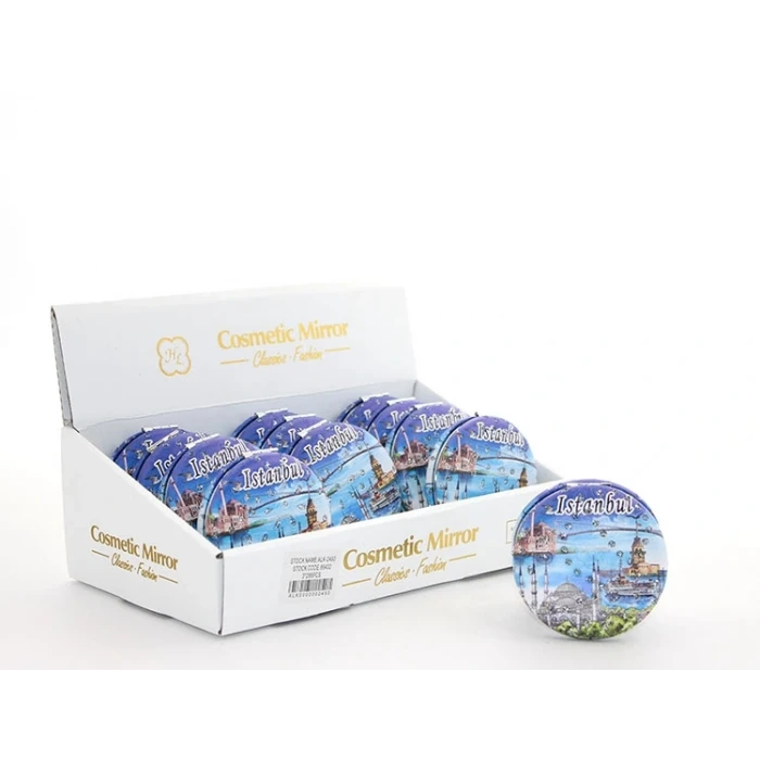 ieg™ Taşlı İstanbul Tasarımı El Aynası Kalın Model 9