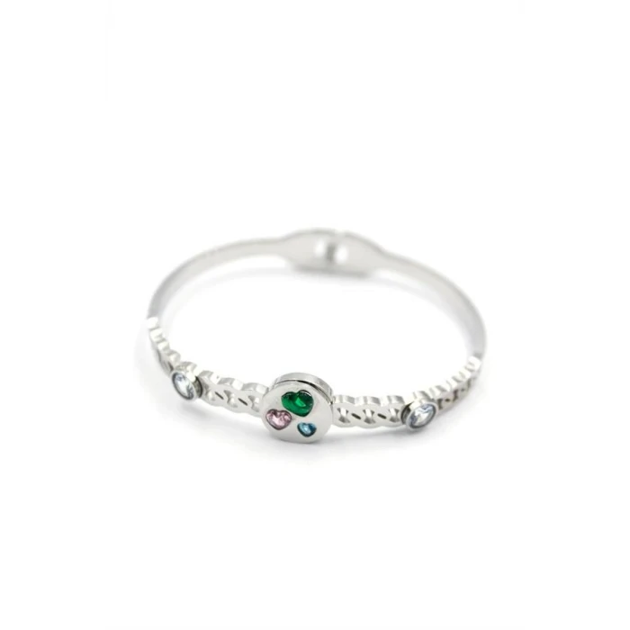 ieg™ Taşlı Kalp Bilezik - Gümüş