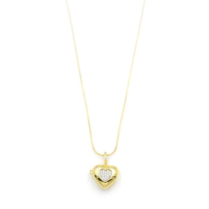 ieg™ Taşlı Kalp Kolye - Altın