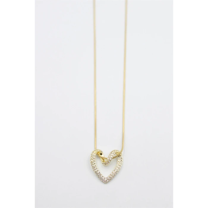 ieg™ Taşlı Kalp Kolye - Altın