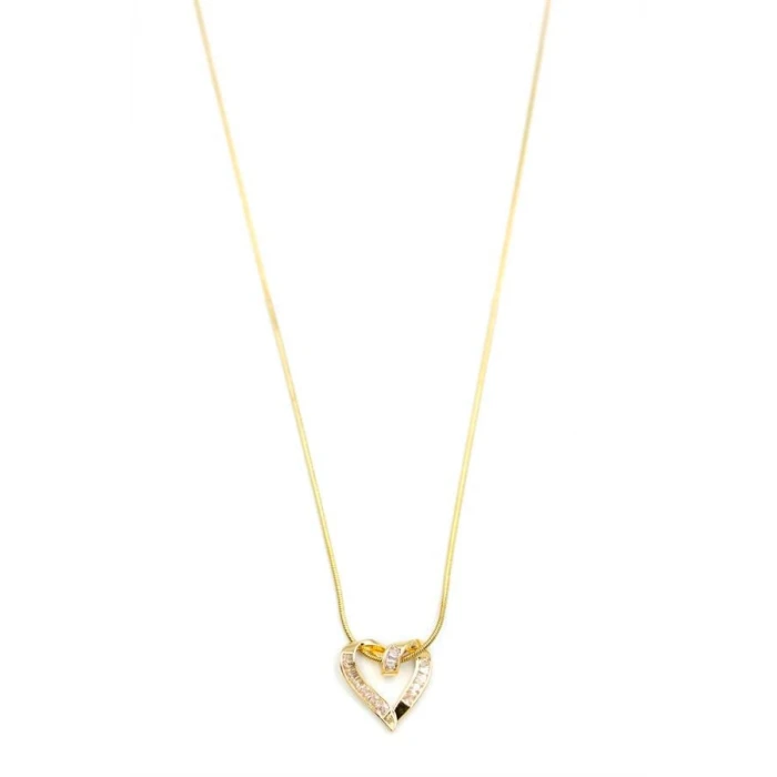 ieg™ Taşlı Kalp Kolye - Altın