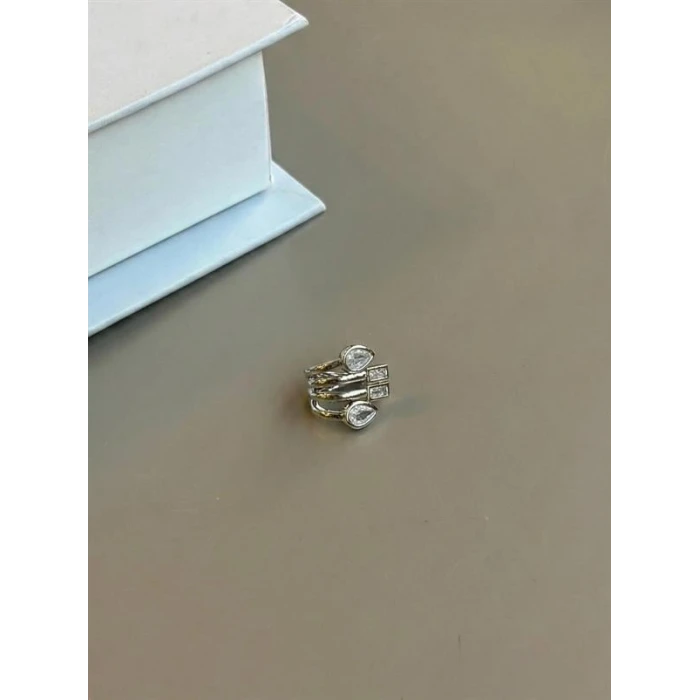 ieg™ Taşlı Kıkırdak Küpe - Gümüş