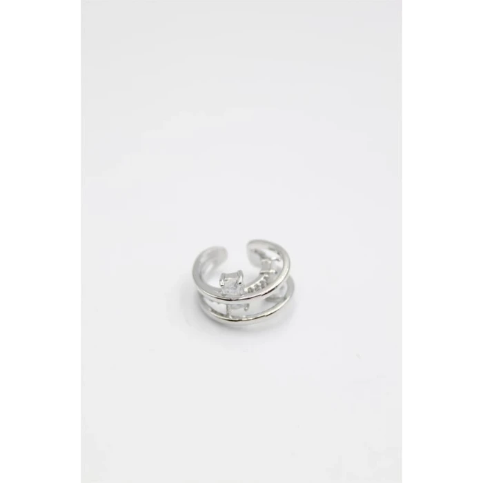 ieg™ Taşlı Kıkırdak Küpe - Gümüş