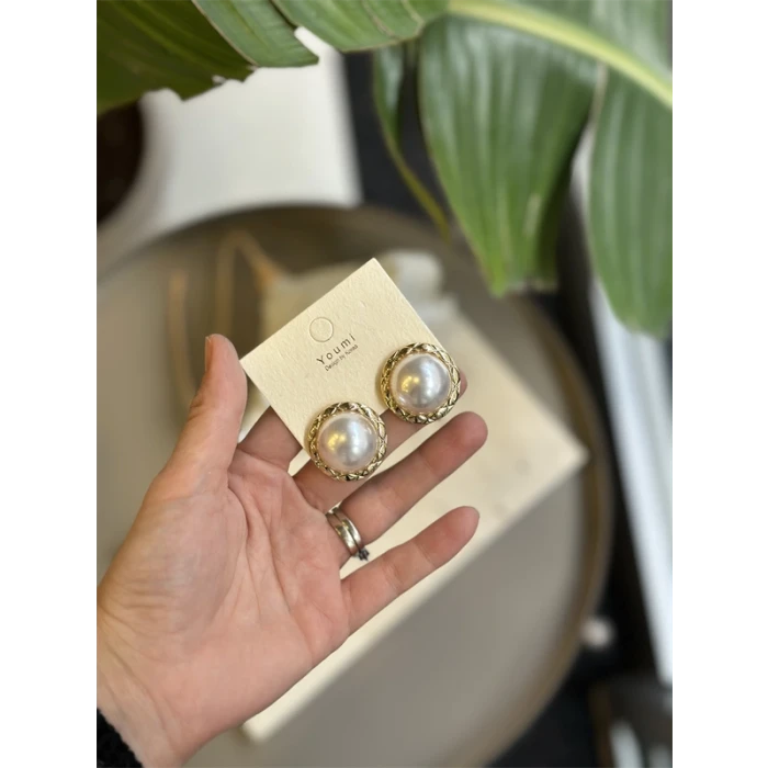 ieg™ Taşlı Küpe - Beyaz