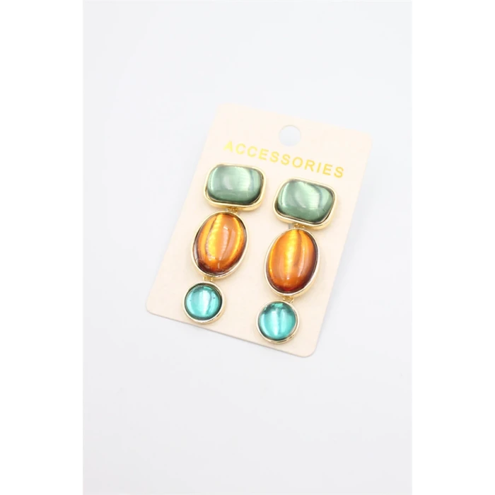 ieg™ Taşlı Küpe - ÇOK RENKLİ