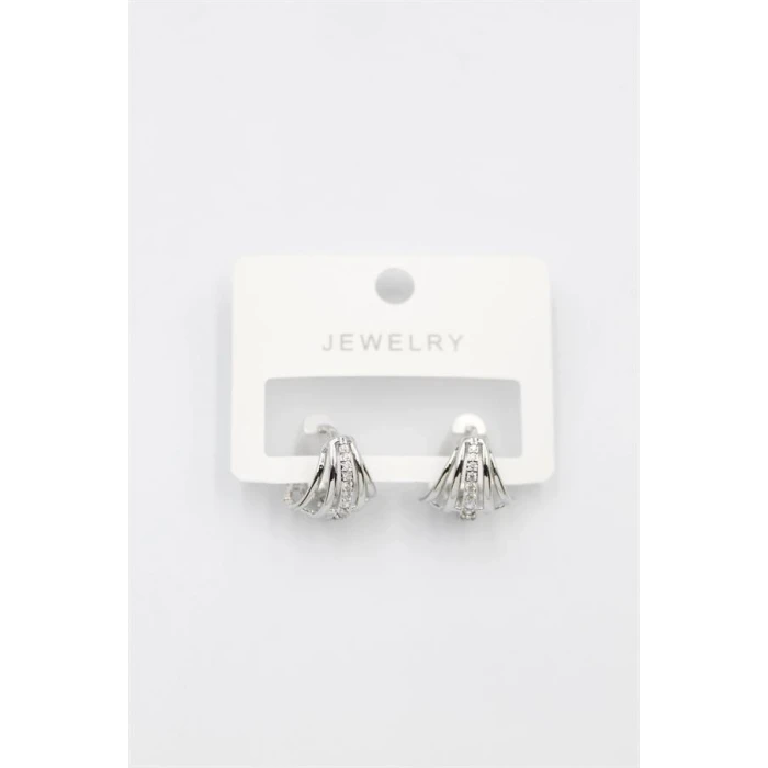 İEG Taşlı Küpe - Gümüş