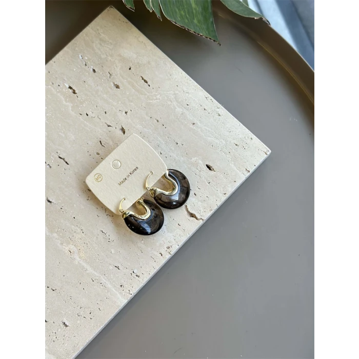 ieg™ Taşlı Küpe - Siyah