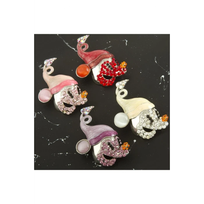 ieg™ Taşlı Ort Boy Ebruli Broş