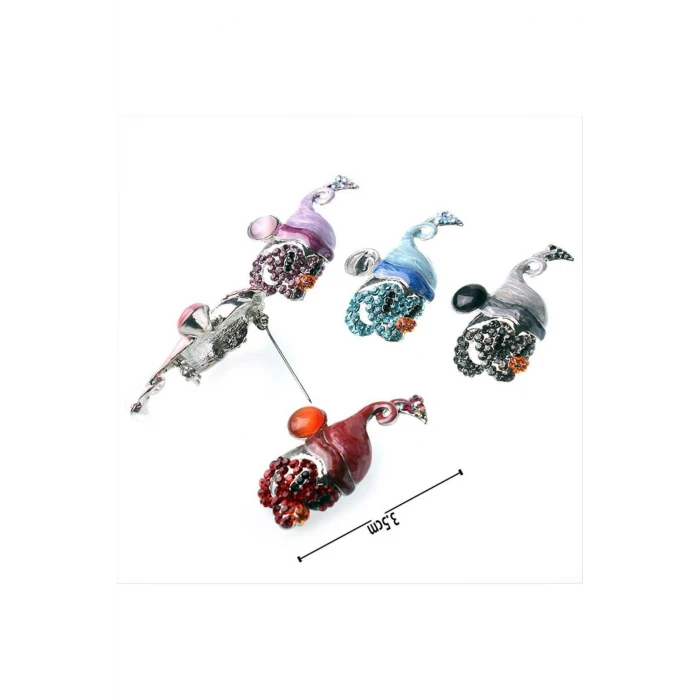 ieg™ Taşlı Ort Boy Ebruli Broş