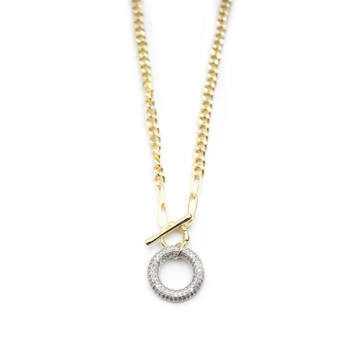 ieg™ Taşlı Zincir Kolye - Altın