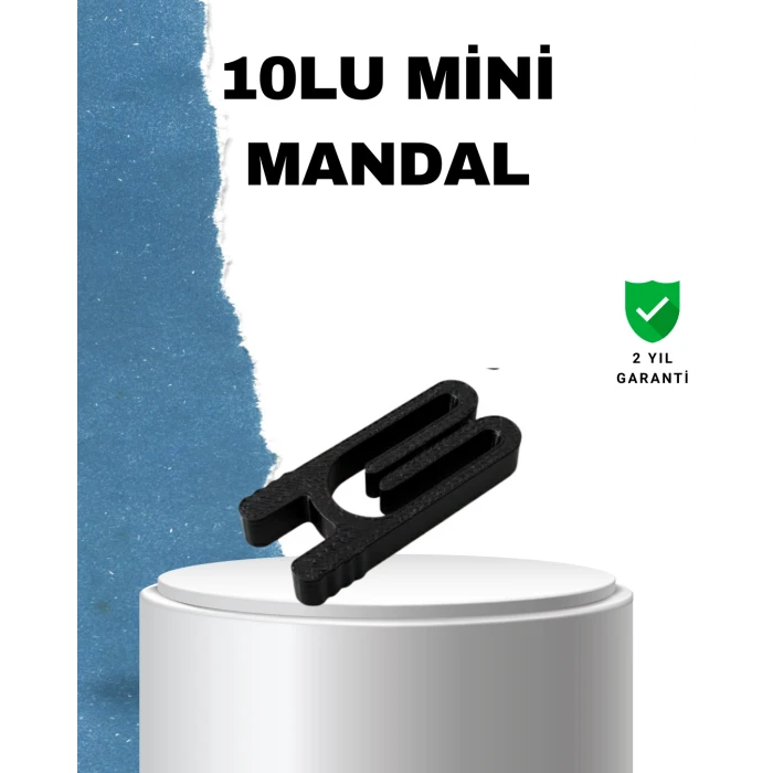 ieg™ Tekrar Kullanılabilir Poşet Mandalı Siyah 10 Adet
