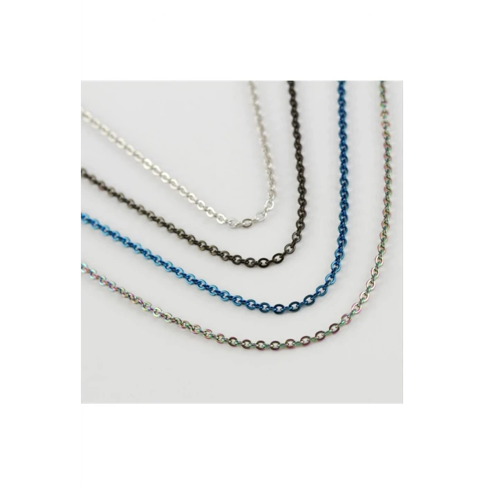 ieg™ Ters Düz Çelik Zincirli Kolye 50 cm