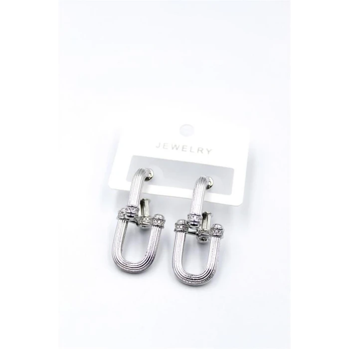 İEG Tf Zincir Küpe - Gümüş