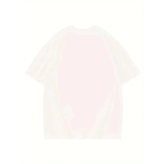 ieg™ Thousand Baskılı Oversize Bisiklet Yaka T-shirt - Beyaz