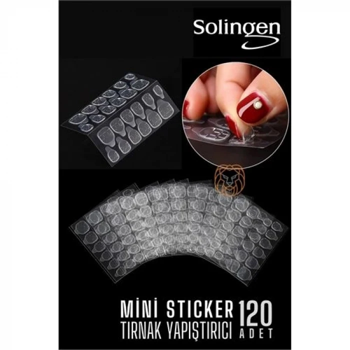 retroieg™ Tırnak Yapıştırıcı Solingen Mini Sticker 120 Adet
