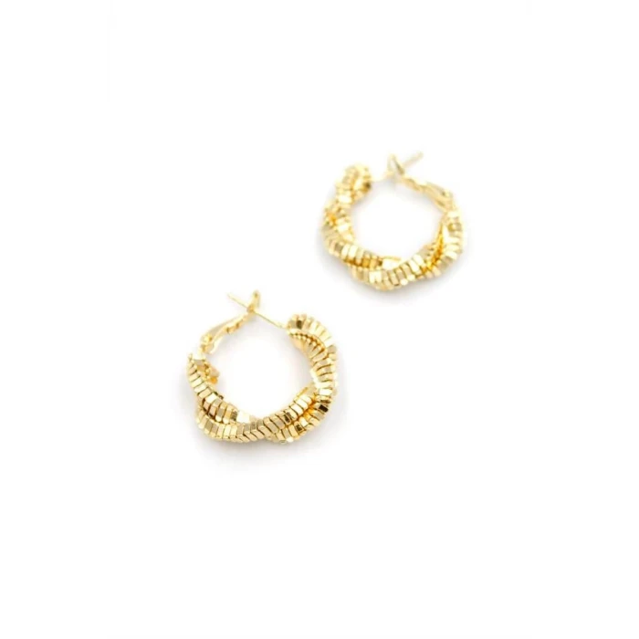 İEG Tırtıklı Küpe - Altın