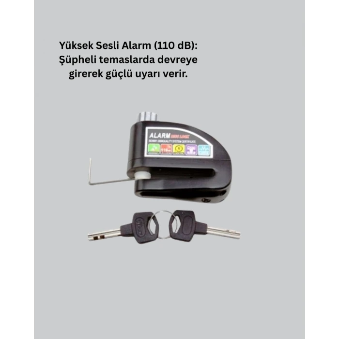 ieg™ Titreşim Sensörlü Alarm Disk Kilidi Motosiklet Scooter Bisiklet