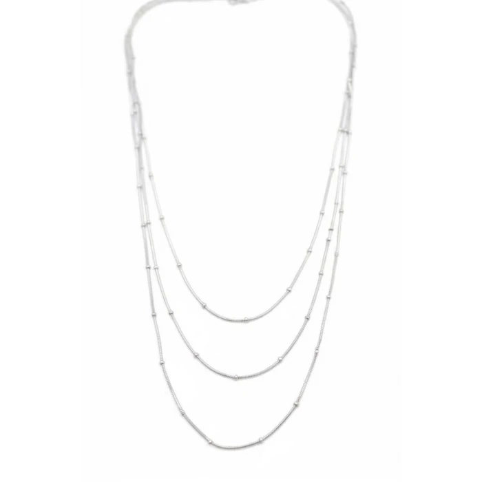 ieg™ Top Boncuk Zincir Kolye - Gümüş