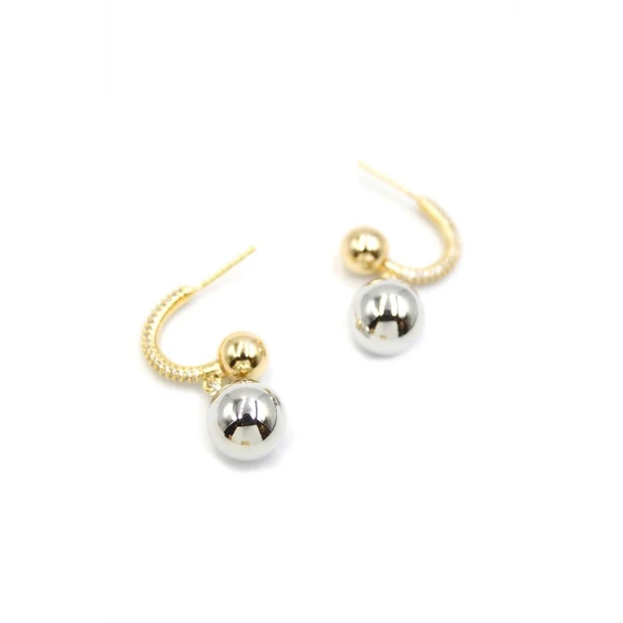 İEG Top Halka Küpe - Gümüş