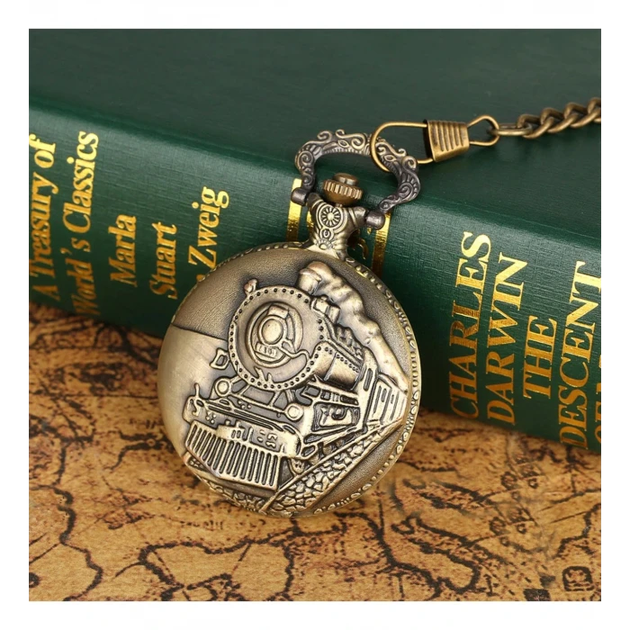 ieg™ Tren Temalı Köstekli Saat